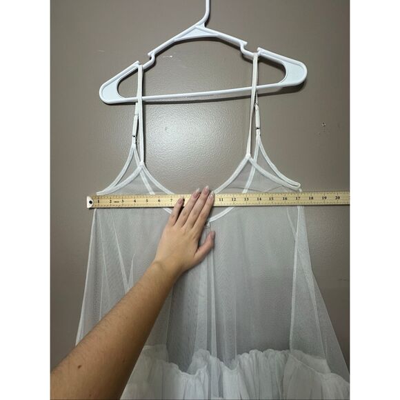 NWOT Free People Intimately White Sheer Push Send Mini Slip Women's Small - Picture 6 of 8